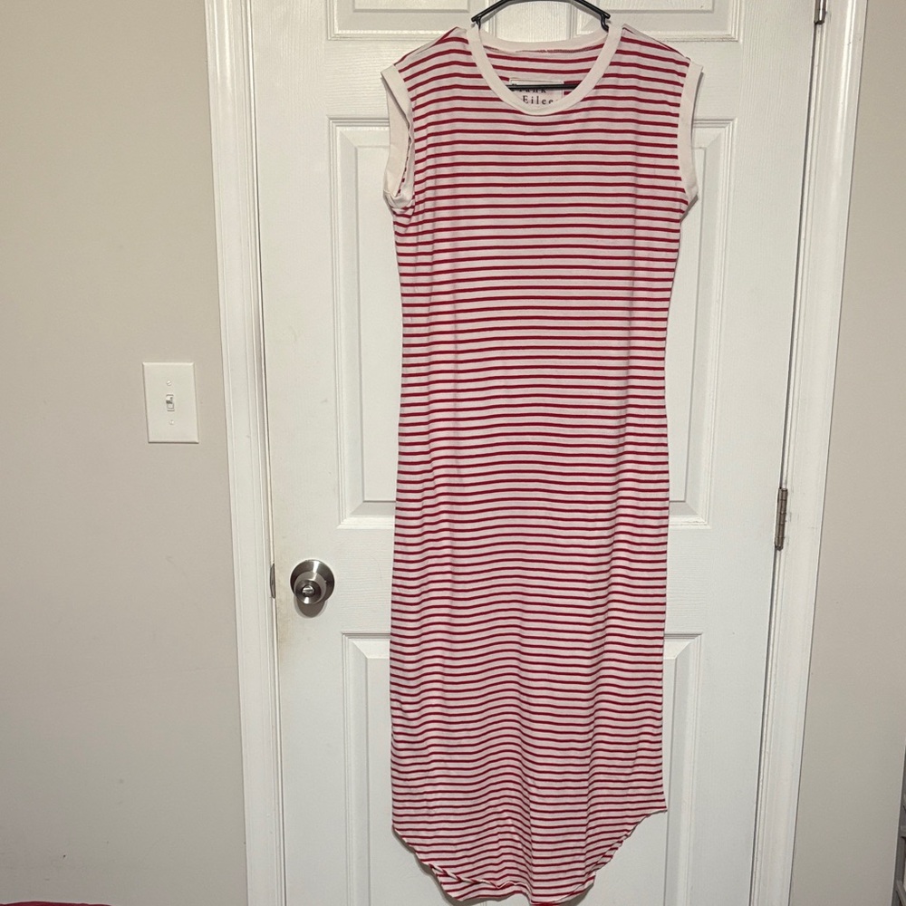 Frank & Eileen Red and White Striped Shirt